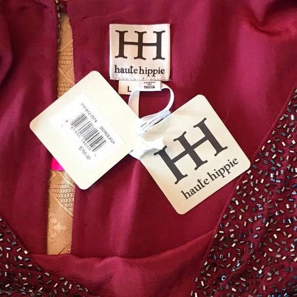 Haute Hippie Cowl Caviar Beaded Dress NWT - Picture 2 of 5